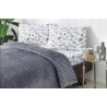 Одеяло с релеф + чаршаф и калъфки SMOOTH сиво