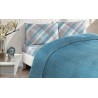 Одеяло с релеф + чаршаф и калъфки SMOOTH синьо