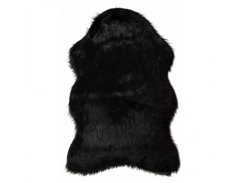 Килим с форма на кожа ALASKA 100 х150 - ЧЕРЕН