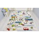Детски релефен килим за игри 160х230 см. ROADS БЯЛ