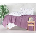 Покривка ПИКЕ , калъфки и чаршаф -METALI лила