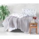 Покривка ПИКЕ , калъфки и чаршаф -METALI сив