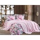 Покривка двойно пике + чаршаф и калъфки VIOLET розово