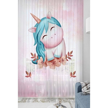 Детски тюлени пердета, комплект СЪНЧО