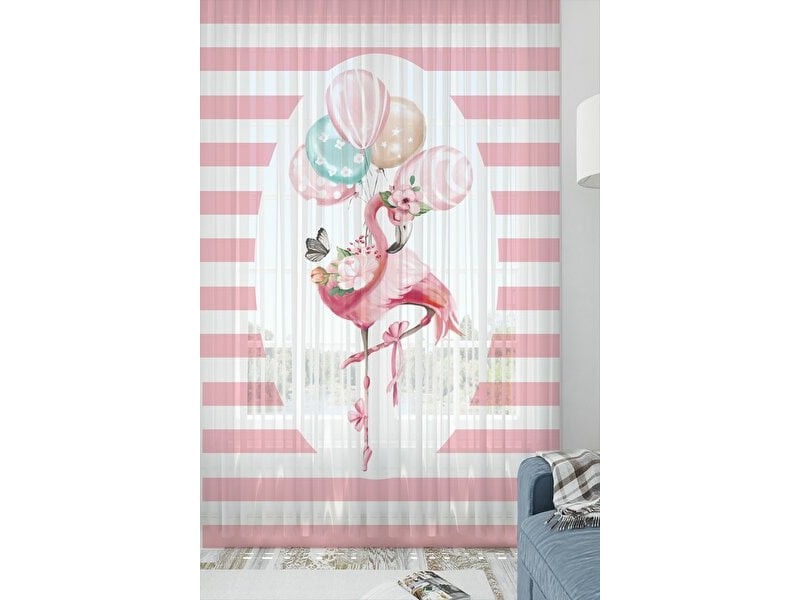 Детски тюлени пердета, комплект ФЛАМИНГО