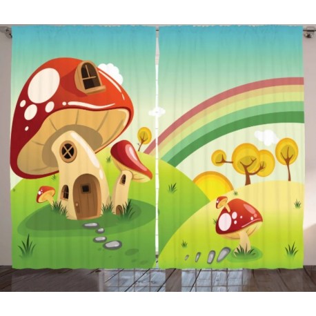 Детски пердета 3D, комплект, модел 020