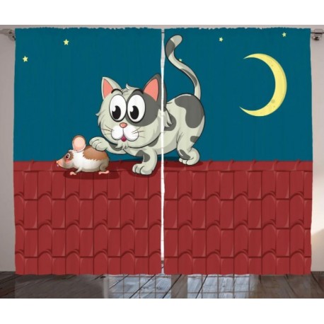 Детски пердета 3D, комплект, модел 022