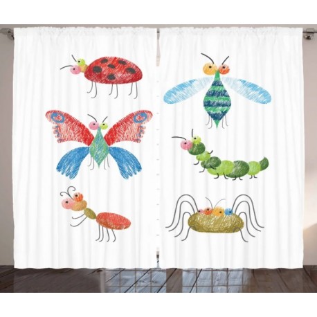 Детски пердета 3D, комплект, модел 023