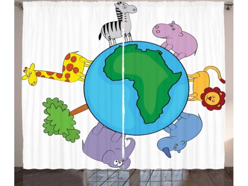 Детски пердета 3D, комплект, модел 024