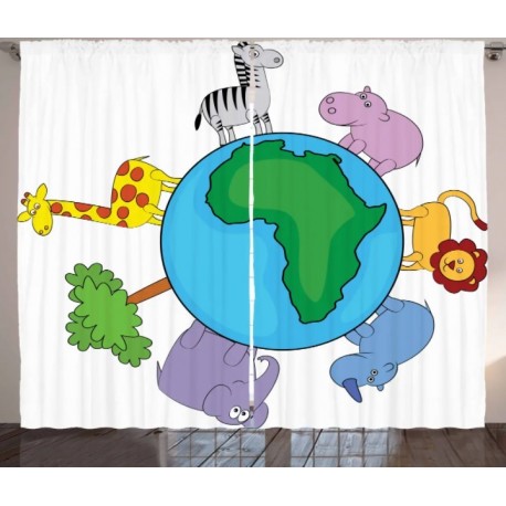 Детски пердета 3D, комплект, модел 024