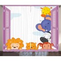 Детски пердета 3D, комплект, модел 026