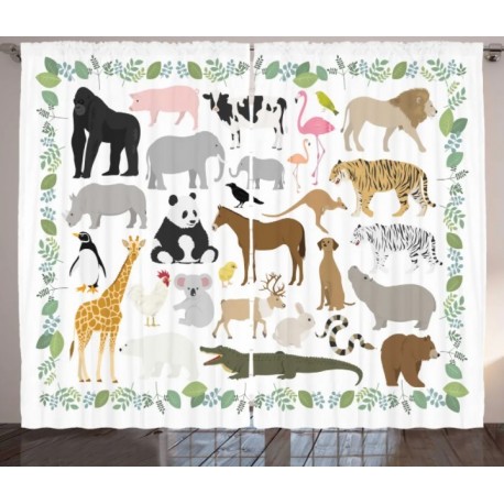 Детски пердета 3D, комплект, модел 028