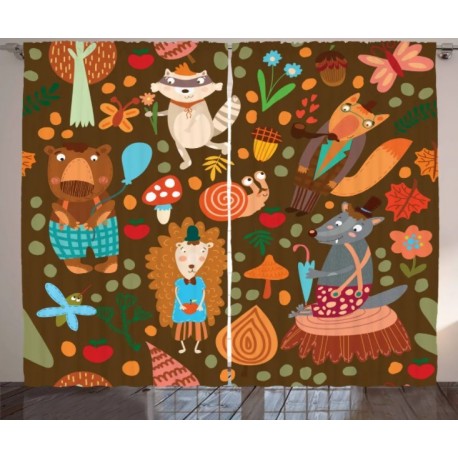 Детски пердета 3D, комплект, модел 033