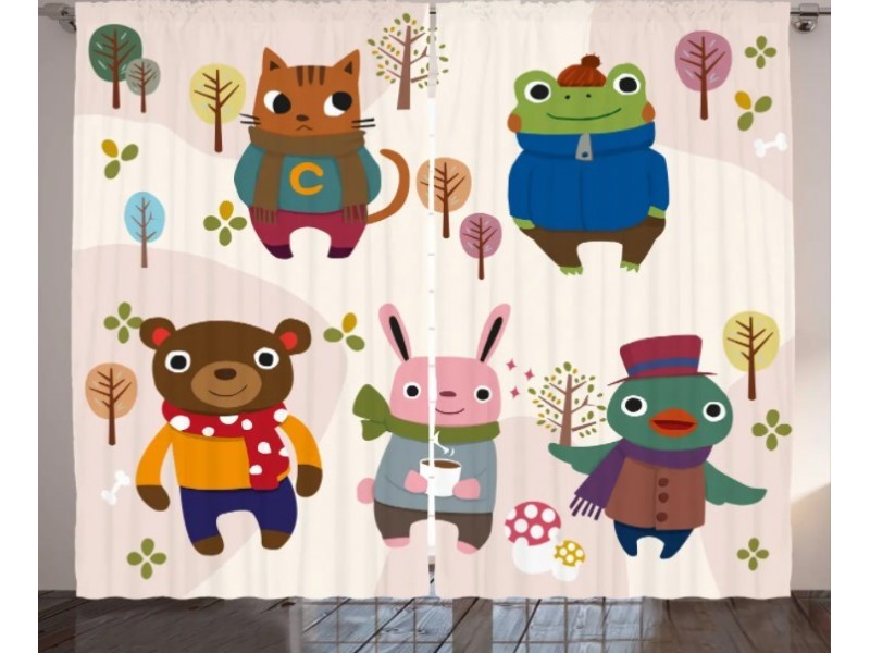 Детски пердета 3D, комплект, модел 036