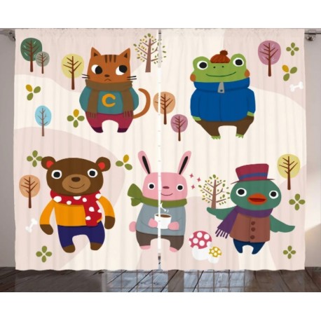 Детски пердета 3D, комплект, модел 036