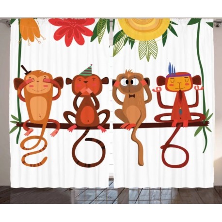 Детски пердета 3D, комплект, модел 037