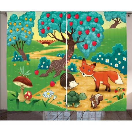 Детски пердета 3D, комплект, модел 042