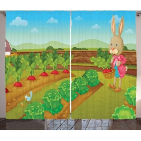 Детски пердета 3D, комплект, модел 043