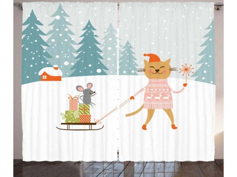 Детски пердета 3D, комплект, модел 044