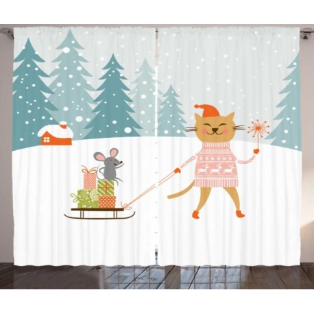 Детски пердета 3D, комплект, модел 044