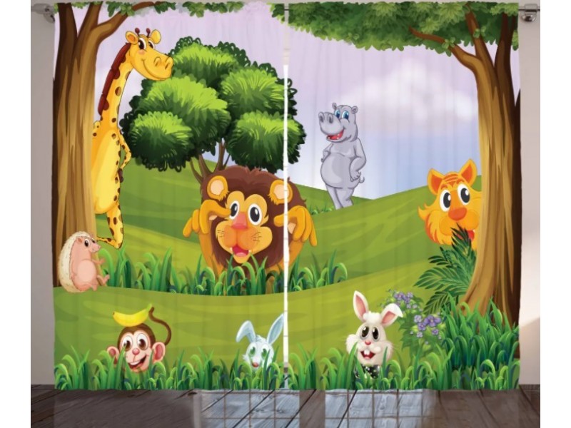 Детски пердета 3D, комплект, модел 045