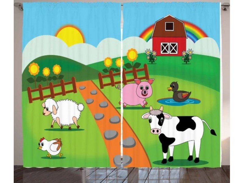 Детски пердета 3D, комплект, модел 046