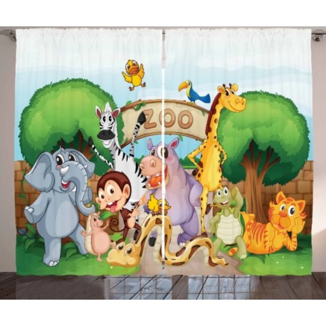 Детски пердета 3D, комплект, модел 049