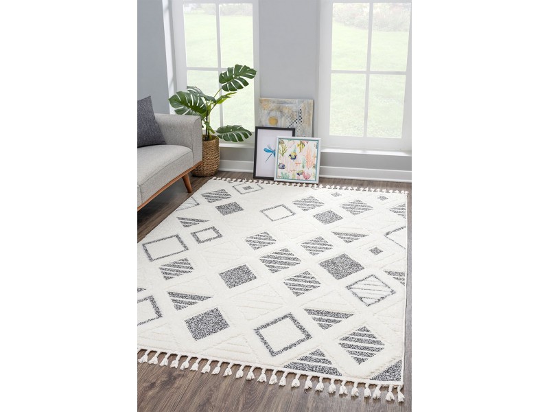 Килим скандинавски стил, релефен 160х230 см. PORTO ROMB