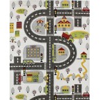 Детски килим за игри 160х230 см. CITY -светло сив