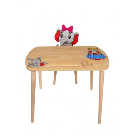 МОНТЕСОРИ СТОЛЧЕТА И МАСА КОМПЛЕКТ - Слонче