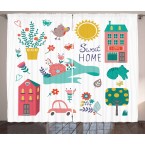Детски пердета комплект - SWEET HOME