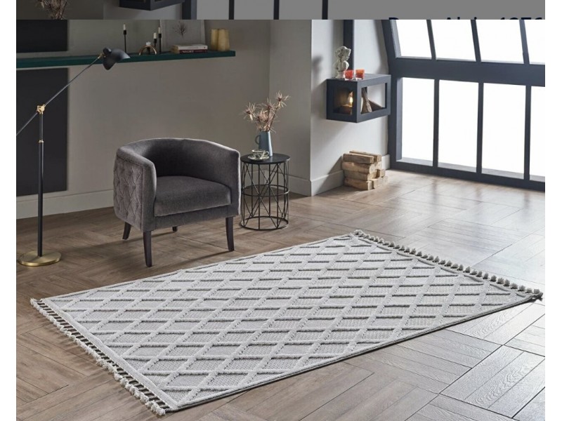 Килим с дълбок релеф 160х230 см. Deco Alvin светло сив