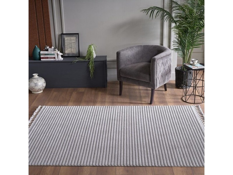 Килим с дълбок релеф 160х230 см. Deco Alvin сив