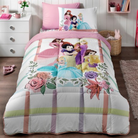 Детски комплект с олекотена завивка Princess Flowers