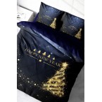 Спален комплект от памучен сатен в двоен размер - New Year