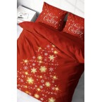 Спален комплект от памучен сатен в двоен размер - Happy CHRISMAS