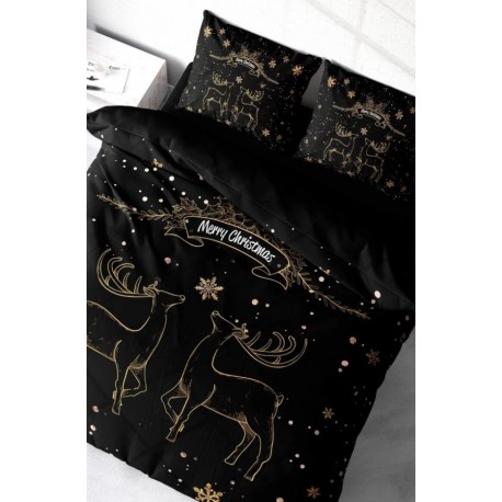 Спален комплект от памучен сатен в двоен размер - Happy Winter