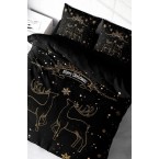 Спален комплект от памучен сатен в двоен размер - Happy Winter