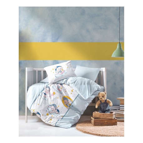 Бебешки спален комплект Мече синьо