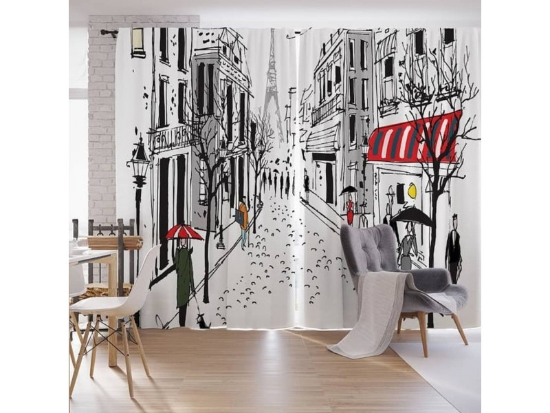 Плътни пердета комплект - АЙФЕЛОВА КУЛА