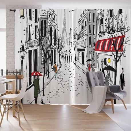 Плътни пердета комплект - АЙФЕЛОВА КУЛА