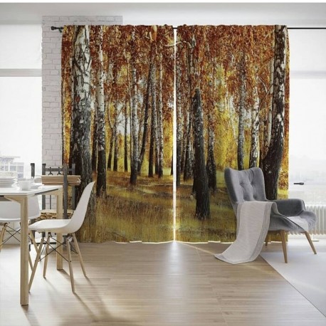 Плътни пердета комплект - АЙФЕЛОВА КУЛА есен