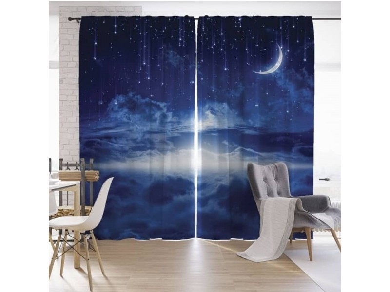 Плътни пердета комплект - КОСМОС И ЗЕМЯТА