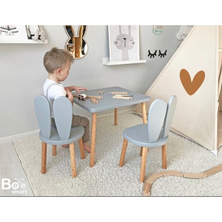 Комплект за активности маса и 2 столчета BEE SMART сиво