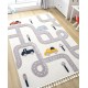 Релефен детски килим с ресни- 160 х 230 см. ПЪТИЩА