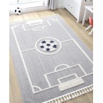 Детски релефен килим за игри 160х230 см. СТАДИОН сив