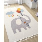 Детски релефен килим за игри 160х230 см. СЛОН С БАЛОНИ