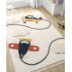 Релефен детски килим с ресни- 160 х 230 см. САМОЛЕТИ