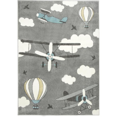 Килим за детска стая 160х230 см. AЕROPLANES сив
