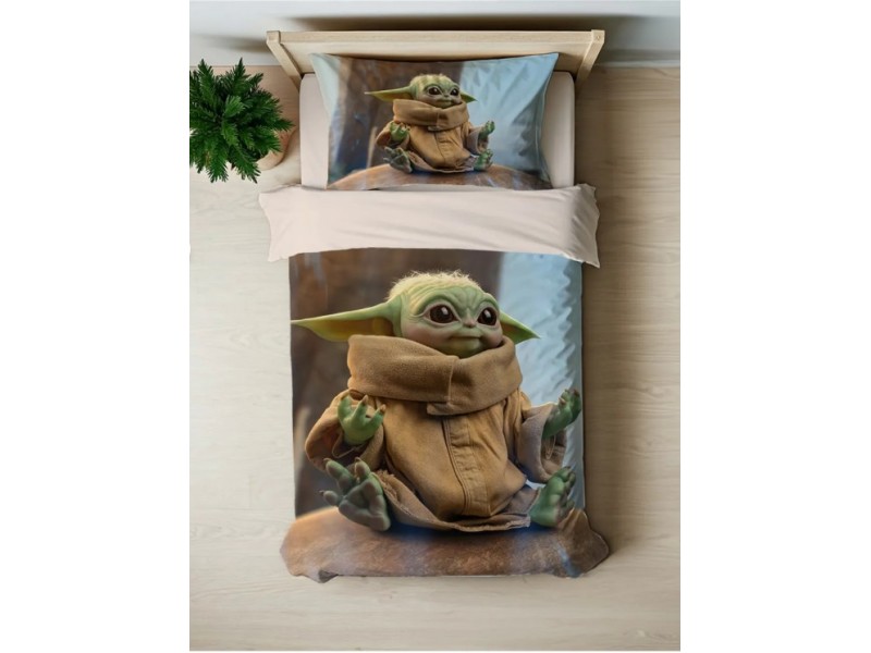 Детски спален комплект 3D eфект - Yoda | StarWars